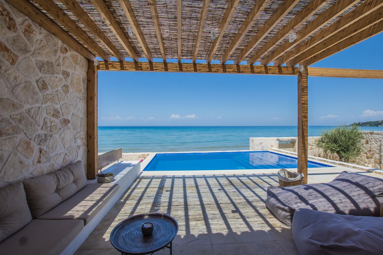 Niova Villa - Seafront, Private Pool And Ionian Sea Views, By Zantewize 알리케스 외부 사진